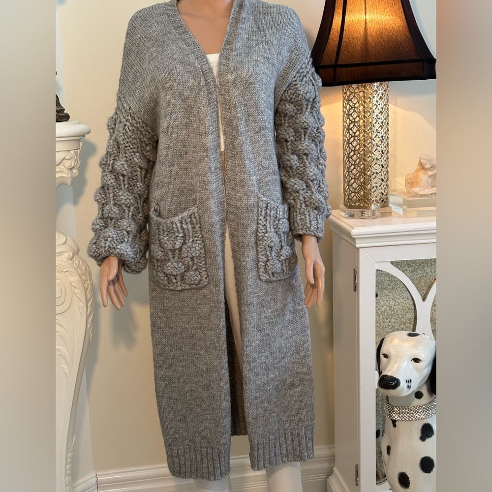 Cozy Heather Gray Women's Cardigan - Picture 3 of 11